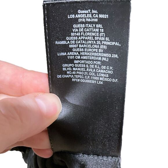 MARCIANO Jet Black and Silver Body Con Mini Party Dress Size M NWT - Picture 11 of 11